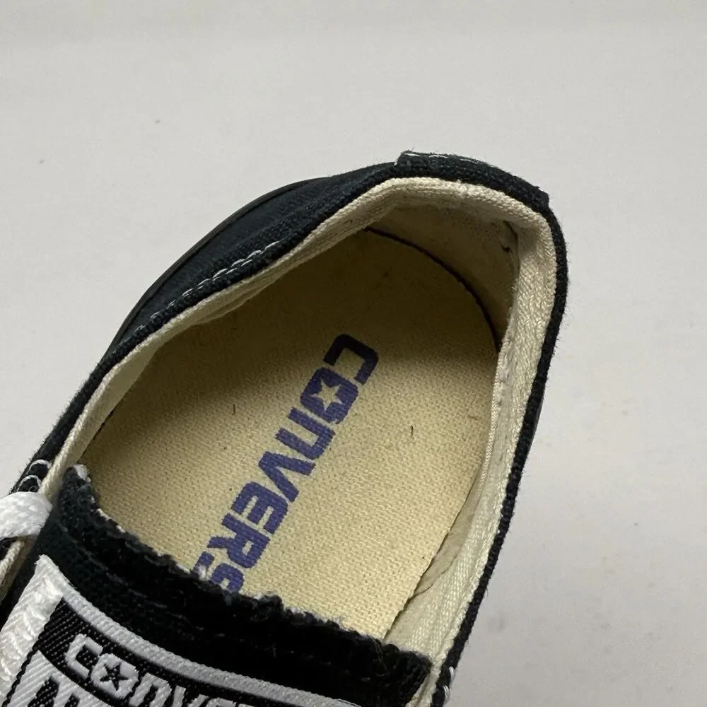 Converse All Star Shoes Womens 6 Black Canvas Low Top Sneakers Chucks Grunge